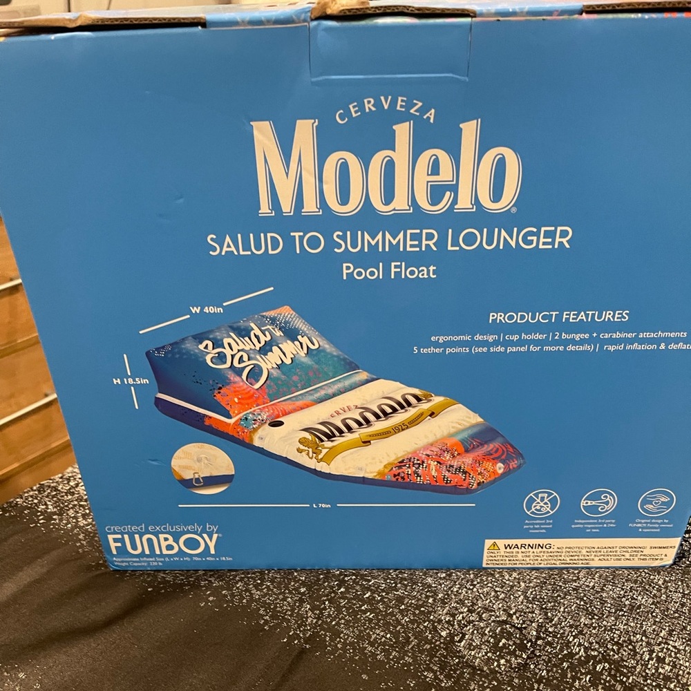 Modelo Funboy Limited Edition Salud to Summer Lounger Pool Float.